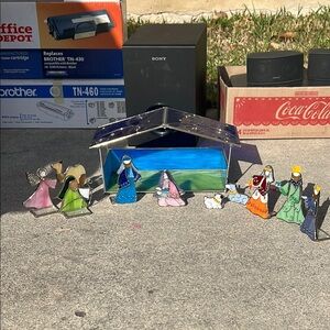 Stained Glass Nativity Scene